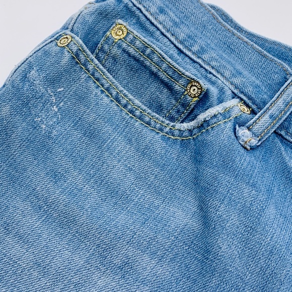 EUC Old Navy Ultra Low Waist Light Wash Distressed Denim Jean Shorts - Picture 4 of 7